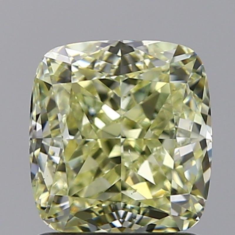 1.70 Ct. Light Yellow Cushion Diamond