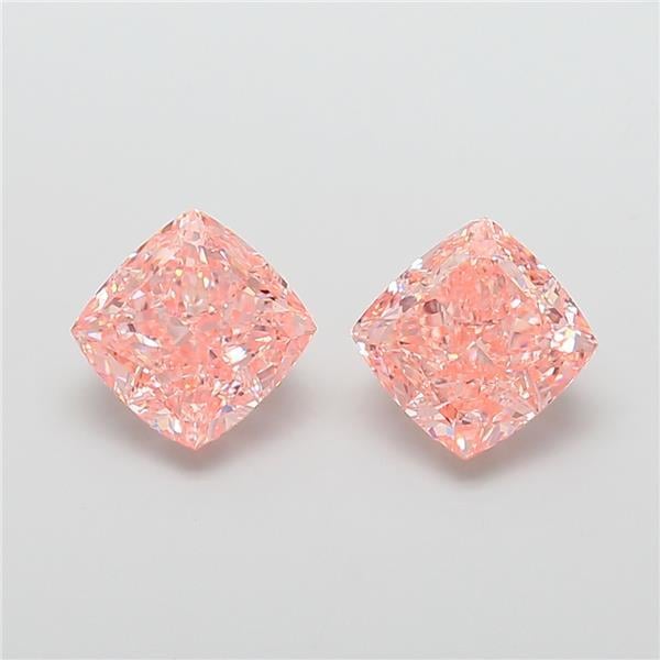 4.30 Ct. Fancy Vivid Pink Cushion Lab Grown Diamond