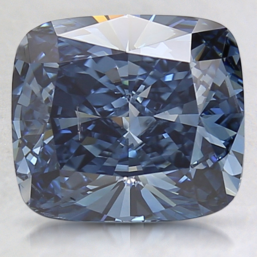 3.06 Ct. Fancy Deep Blue Cushion Lab Created Diamond