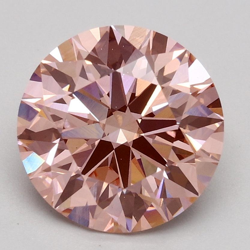 2.22 Ct. Fancy Intense Pink Round Lab Grown Diamond
