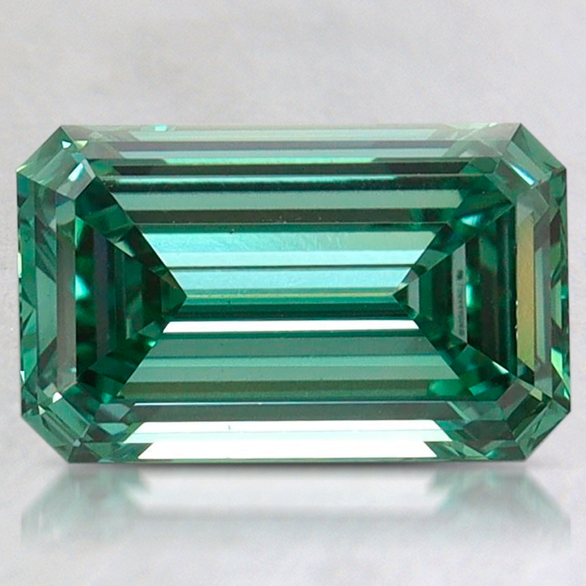 2.04 Ct. Fancy Vivid Pacific Green Emerald Lab Grown Diamond