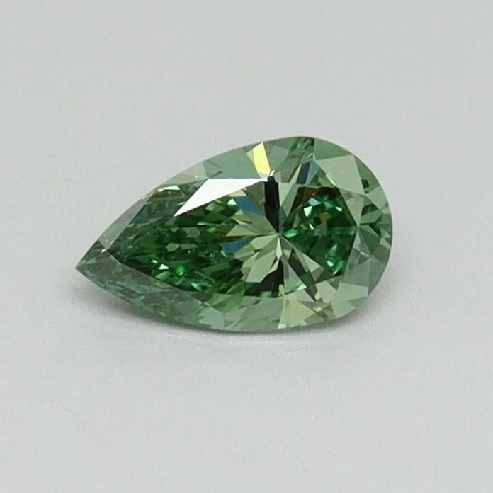 0.30 Ct. Fancy Vivid Green Pear Lab Grown Diamond