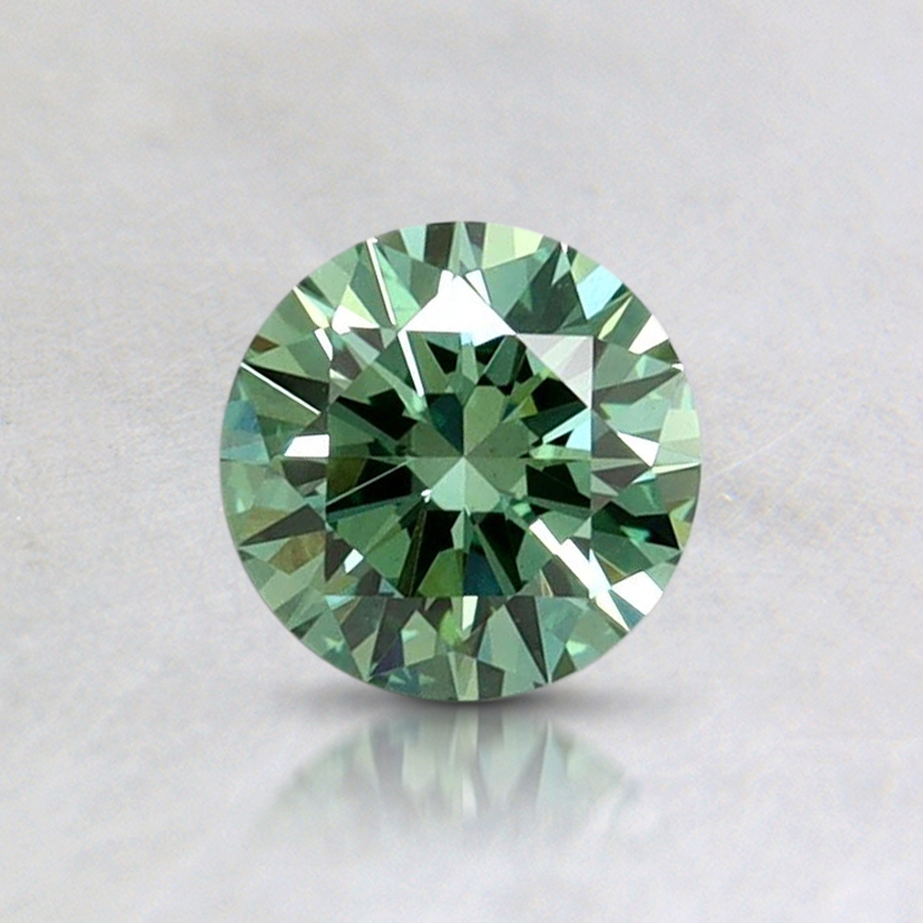 0.55 Ct. Fancy Vivid Pacific Green Round Lab Grown Diamond