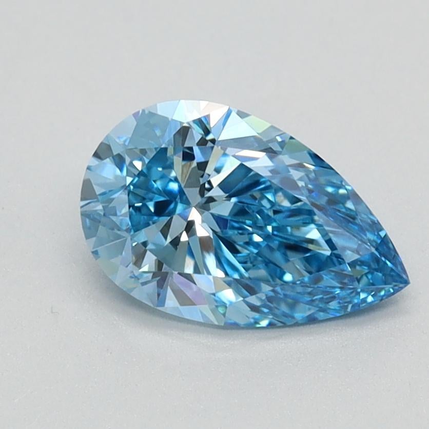0.90 Ct. Fancy Vivid Blue Pear Lab Grown Diamond