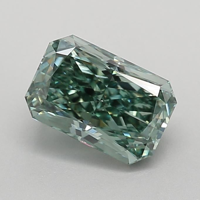 1.25 Ct. Fancy Vivid Green Radiant Lab Grown Diamond