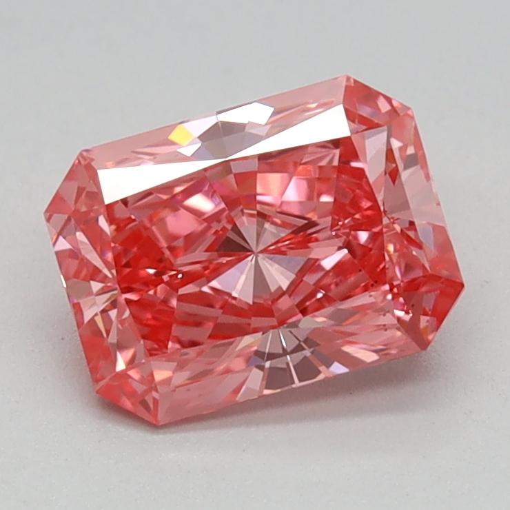 0.90 Ct. Fancy Vivid Pink Radiant Lab Grown Diamond