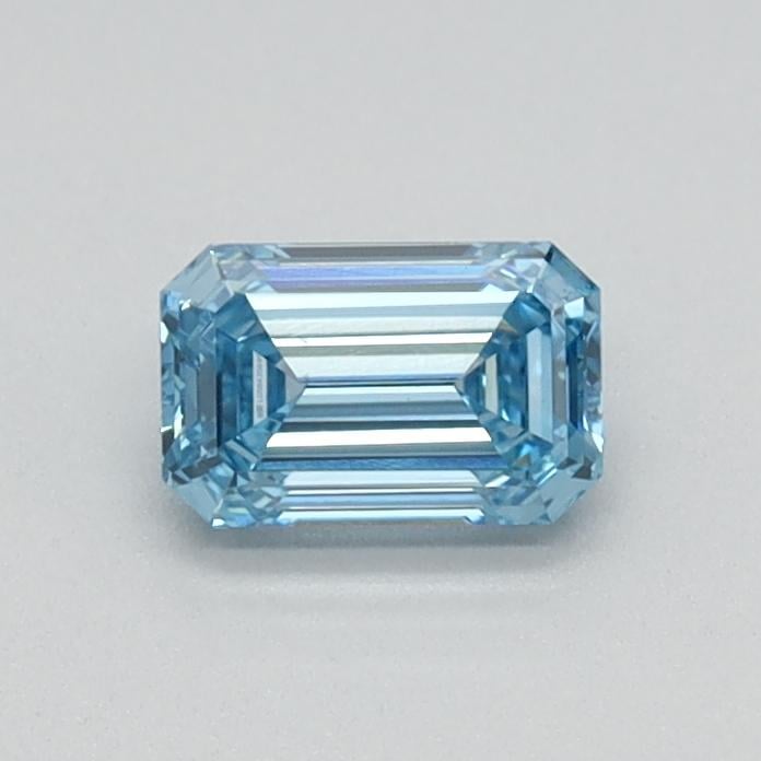0.33 Ct. Fancy Intense  Blue Emerald Lab Grown Diamond