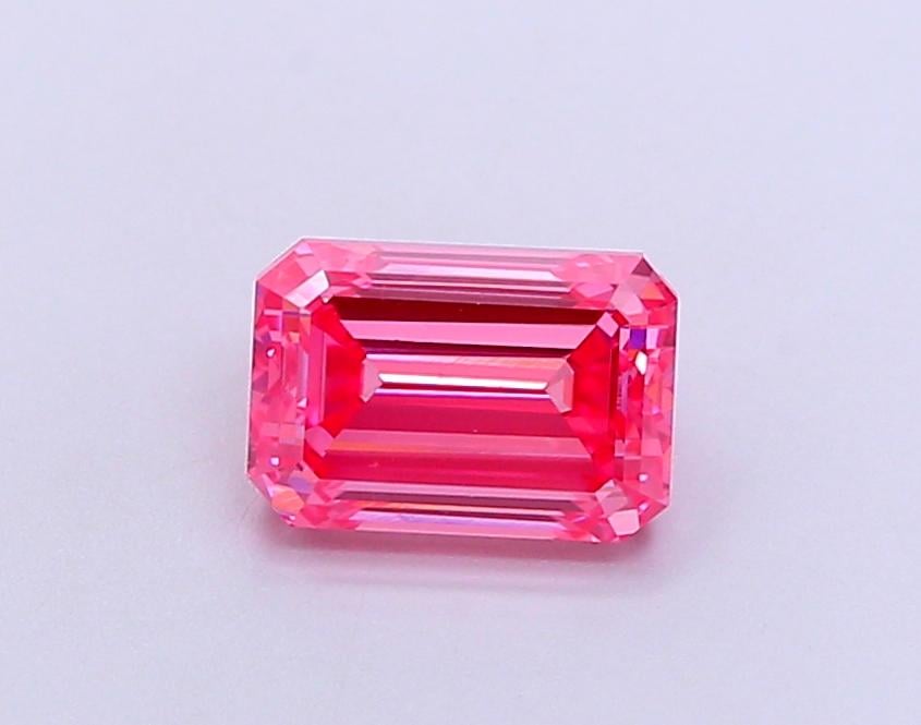 1.53 Ct. Fancy Vivid Pink Emerald Lab Grown Diamond