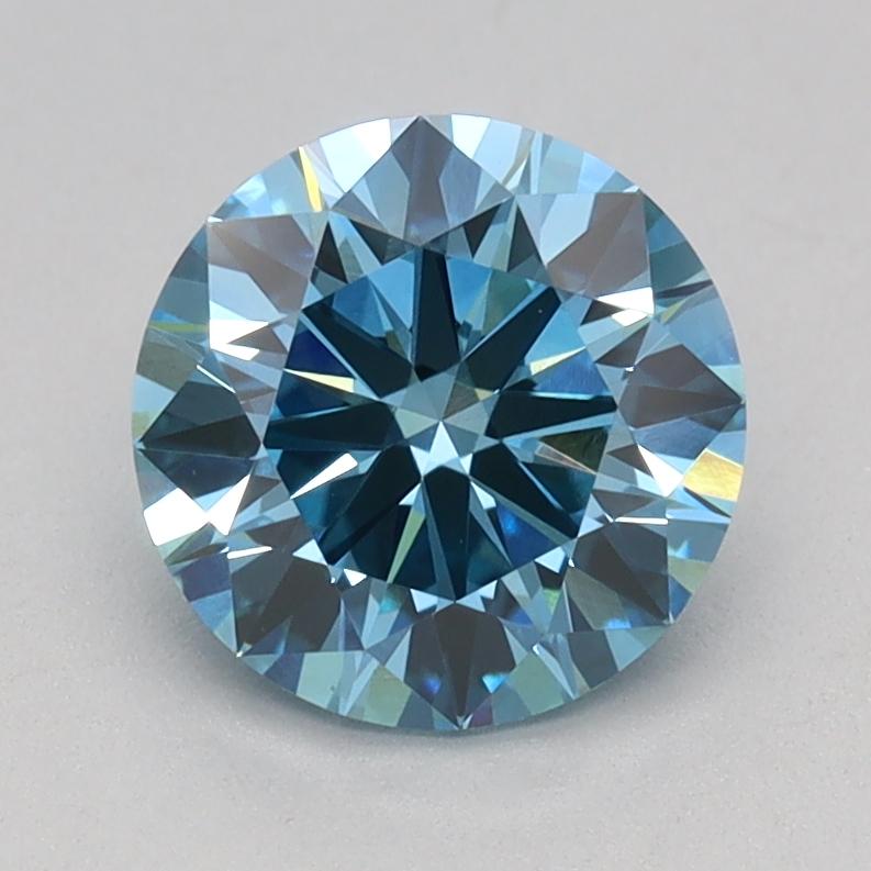 1.07 Ct. Fancy Vivid Blue Round Lab Grown Diamond