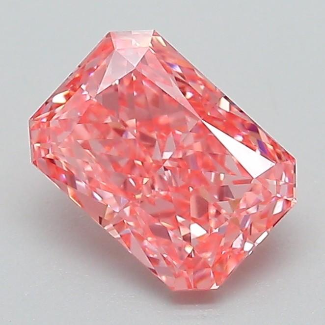 1.21 Ct. Fancy Vivid Pink Radiant Lab Grown Diamond
