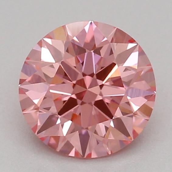 0.52 Ct. Fancy Vivid Pink Round Lab Grown Diamond
