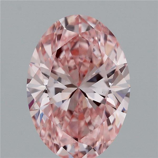 2.01 Ct. Fancy Intense Pink Oval Lab Grown Diamond