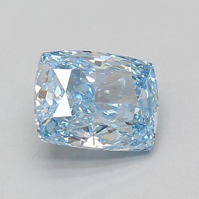 1.59 Ct. Fancy Vivid Blue Cushion Lab Grown Diamond