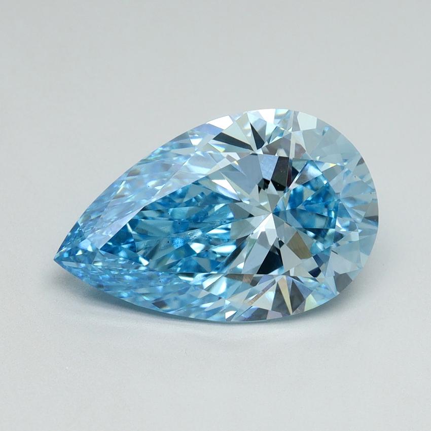 3.59 Ct. Fancy Vivid Blue Pear Lab Grown Diamond