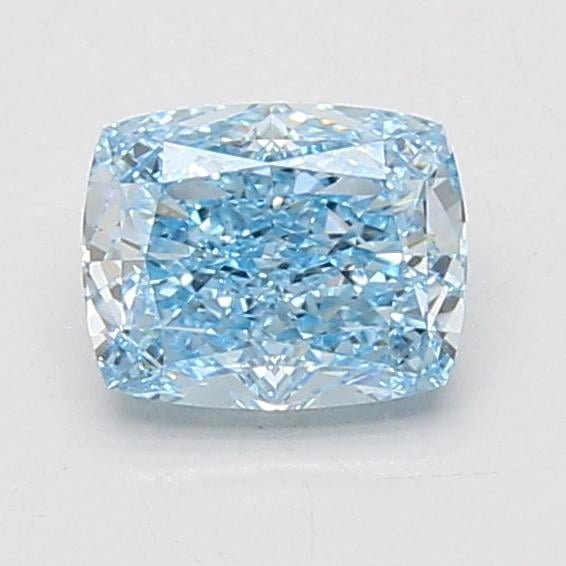 1.10 Ct. Fancy Vivid Blue Cushion Lab Grown Diamond