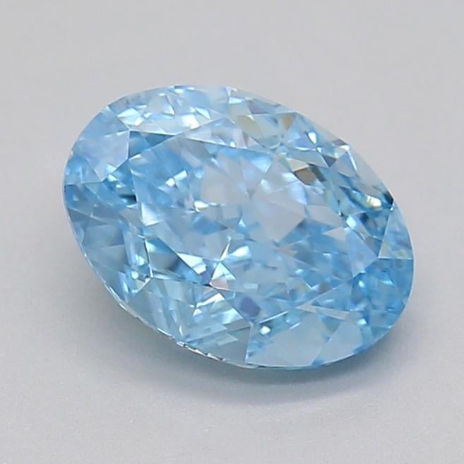 1.07 Ct. Fancy Vivid  Blue Oval Lab Grown Diamond