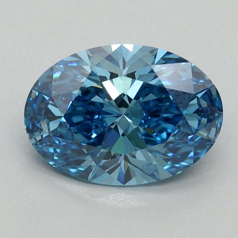 1.51 Ct. Fancy Vivid Blue Oval Lab Grown Diamond