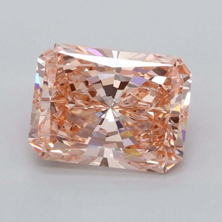 2.04 Ct. Fancy Intense Orangey Pink Radiant Lab Grown Diamond