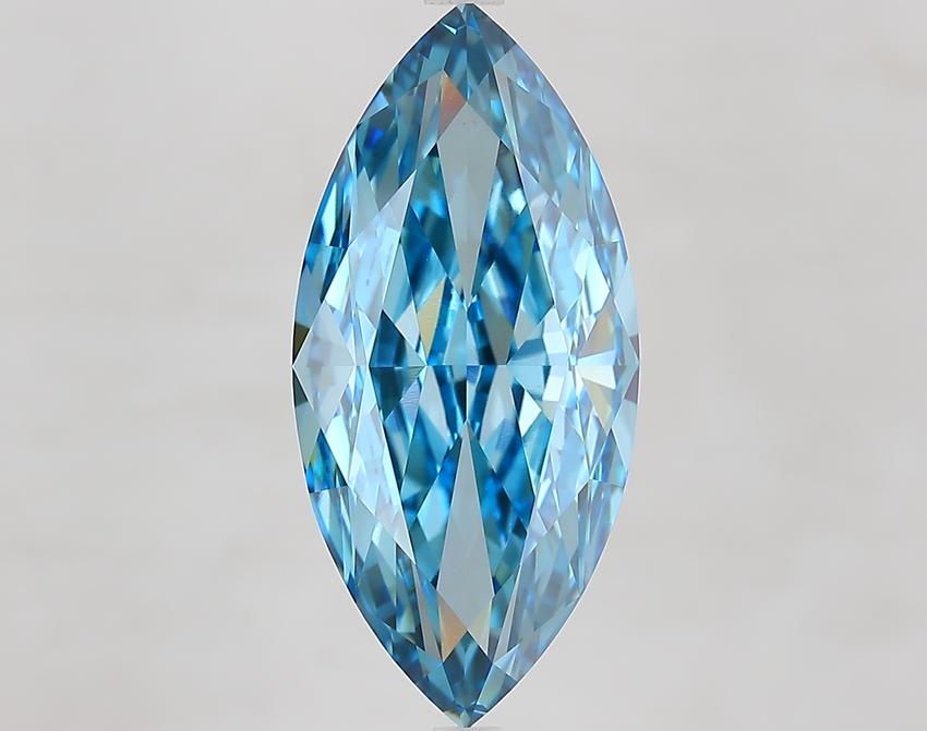 7.10 Ct. Fancy Vivid Blue Marquise Lab Grown Diamond
