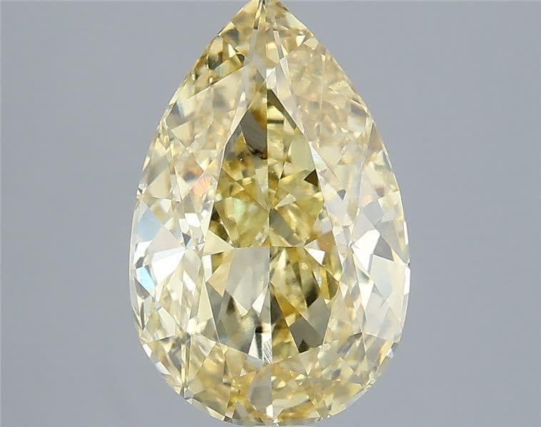 3.07 Ct. Fancy Intense Yellow Pear Lab Grown Diamond