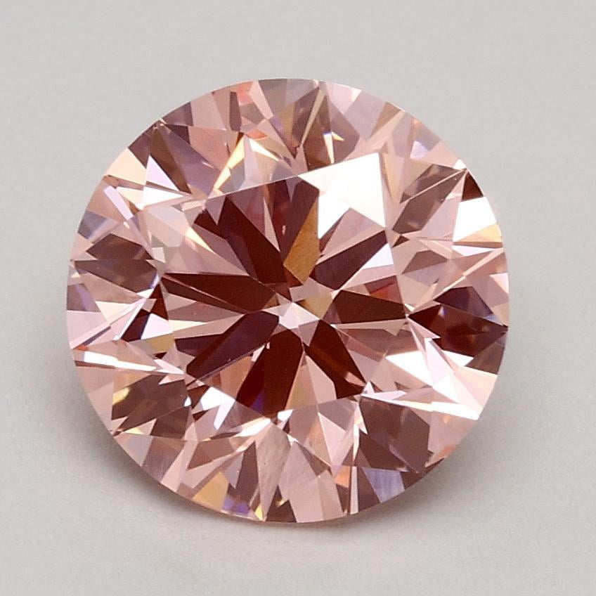 1.70 Ct. Fancy Intense Pink Round Lab Grown Diamond