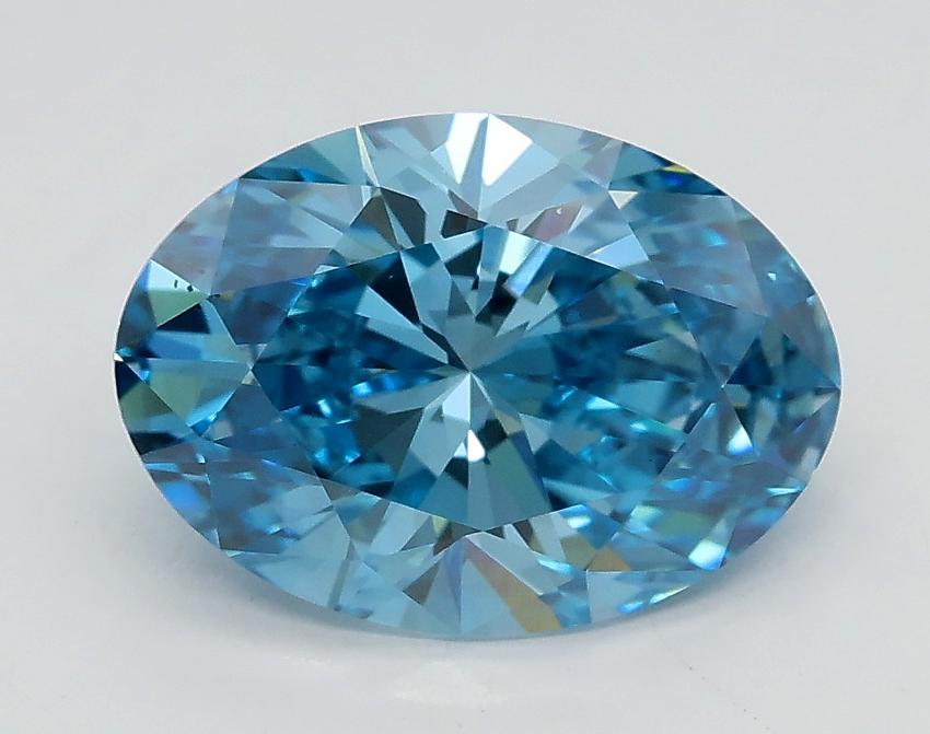 2.01 Ct. Fancy Vivid Blue Oval Lab Grown Diamond