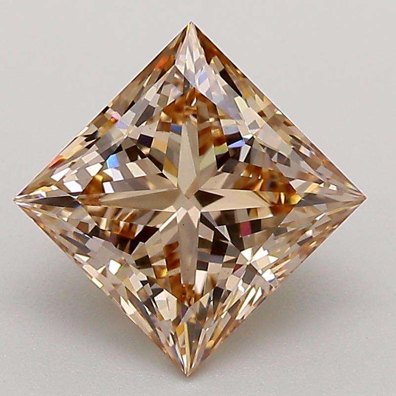 2.23 Ct. Fancy Light  Brown Princess Lab Grown Diamond