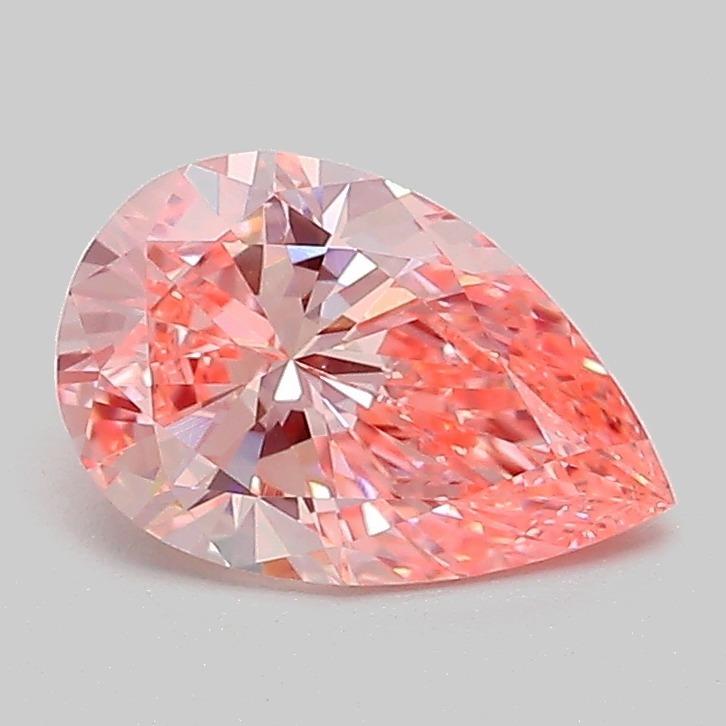 1.09 Ct. Fancy Vivid  Pink Pear Lab Grown Diamond