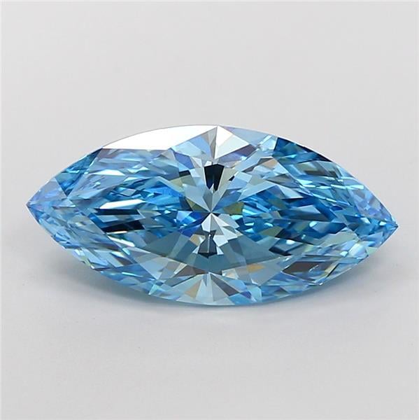 3.04 Ct. Fancy Vivid Blue Marquise Lab Grown Diamond
