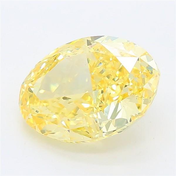 2.32 Ct. Fancy Vivid Yellow Oval Lab Grown Diamond