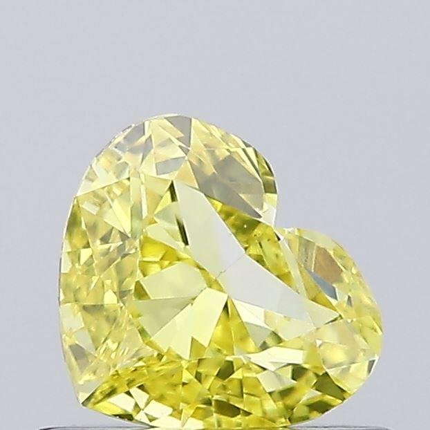 0.52 Ct. Fancy Vivid Yellow Heart Lab Grown Diamond