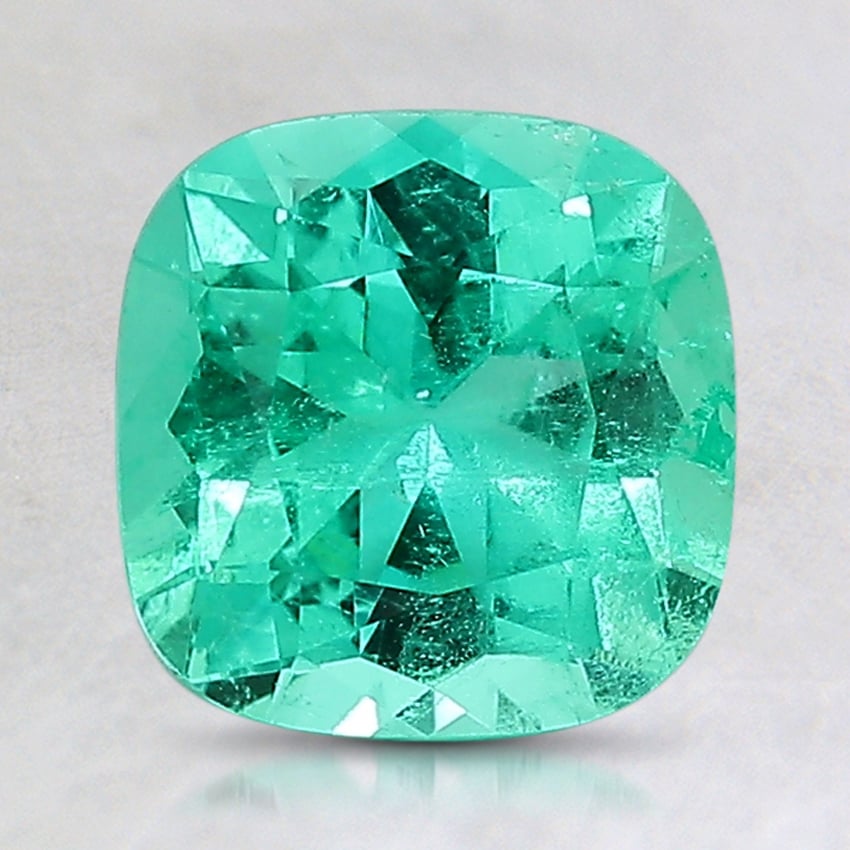 7.4mm Cushion Colombian Emerald