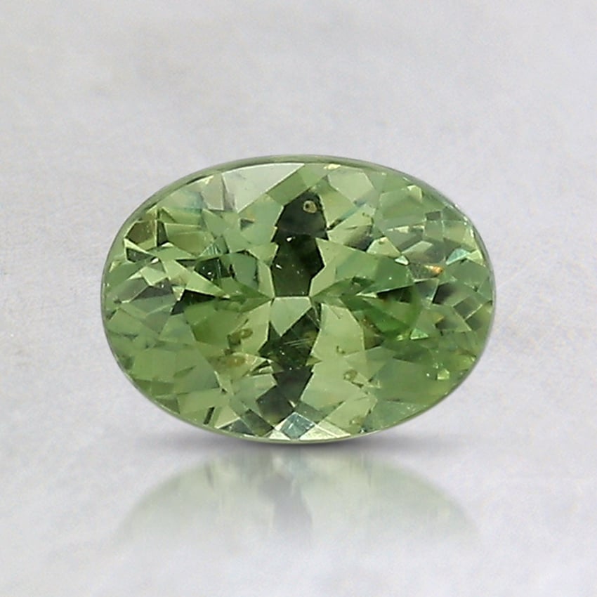 6.7x4.9mm Unheated Green Oval Montana Sapphire