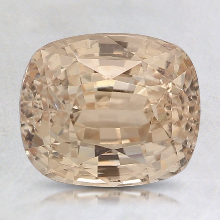 8.4x7.1mm Peach Cushion Sapphire