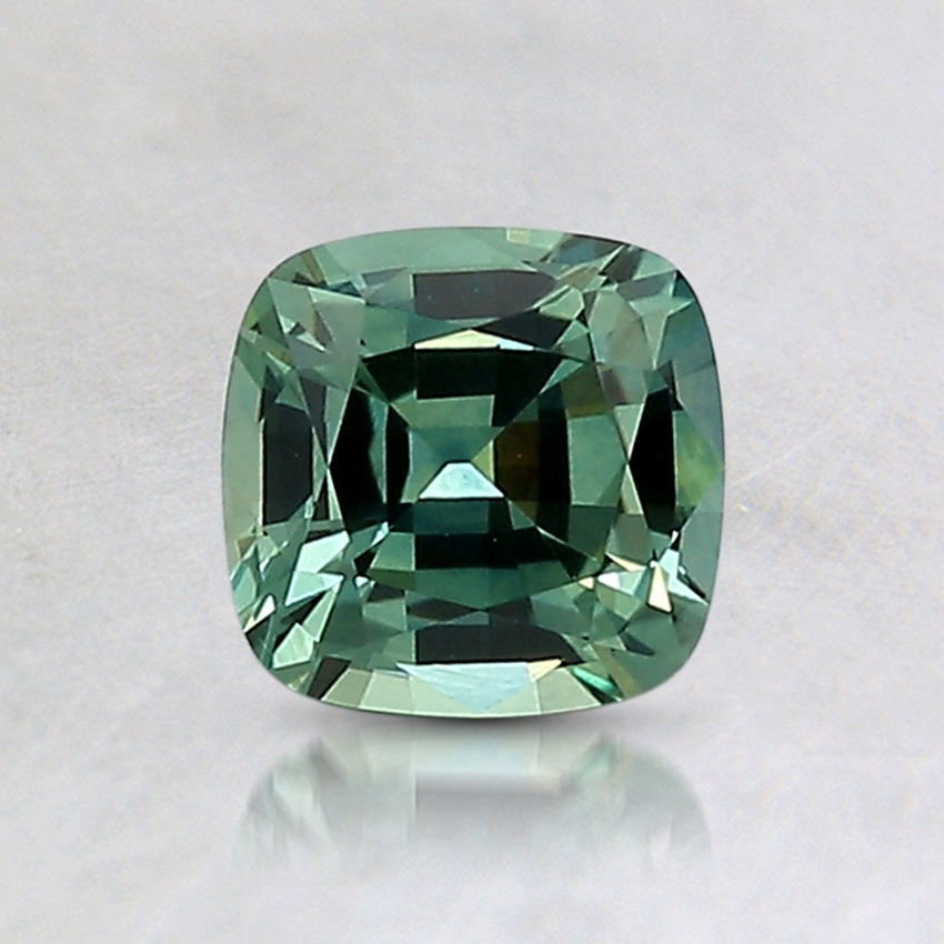 5.4x5.3mm Teal Cushion Montana Sapphire