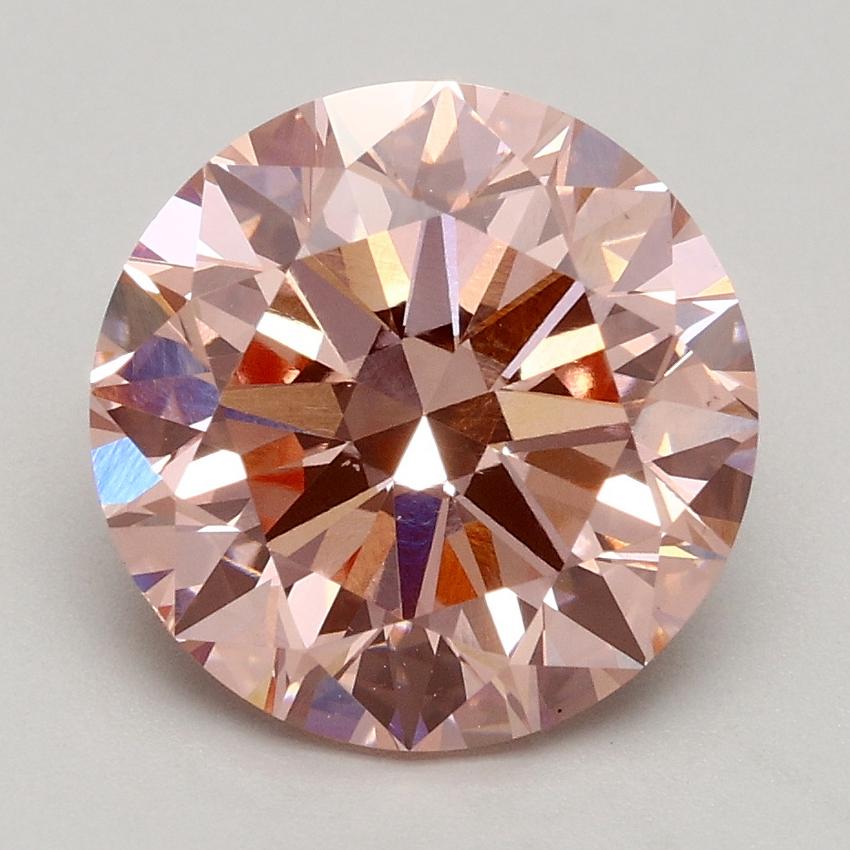 2.70 Ct. Fancy Intense Pink Round Lab Grown Diamond