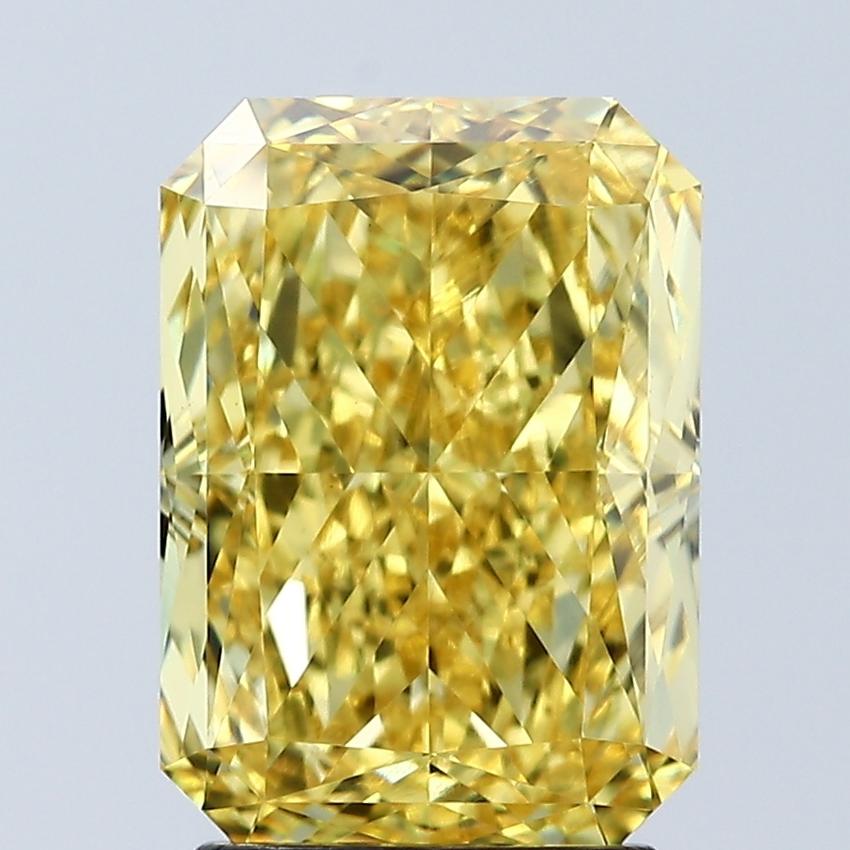 3.09 Ct. Fancy Vivid Yellow Radiant Lab Grown Diamond