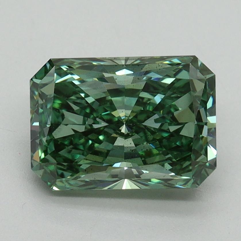 2.02 Ct. Fancy Vivid Green Radiant Lab Grown Diamond