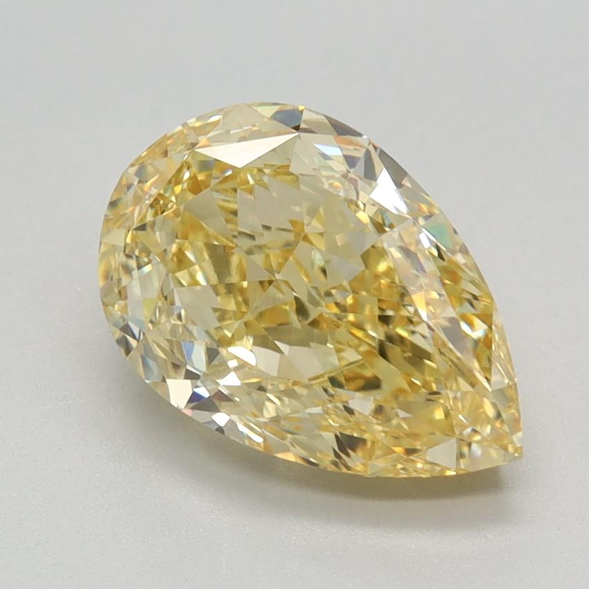 2.45 Ct. Fancy Intense Yellow Pear Lab Grown Diamond