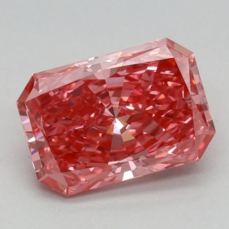 0.91 Ct. Fancy Vivid Pink Radiant Lab Grown Diamond