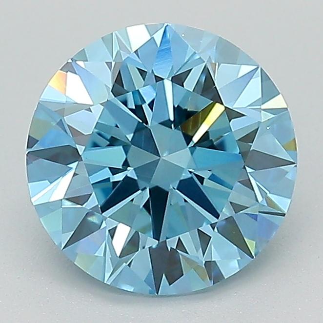 2.11 Ct. Fancy Vivid Blue Round Lab Grown Diamond