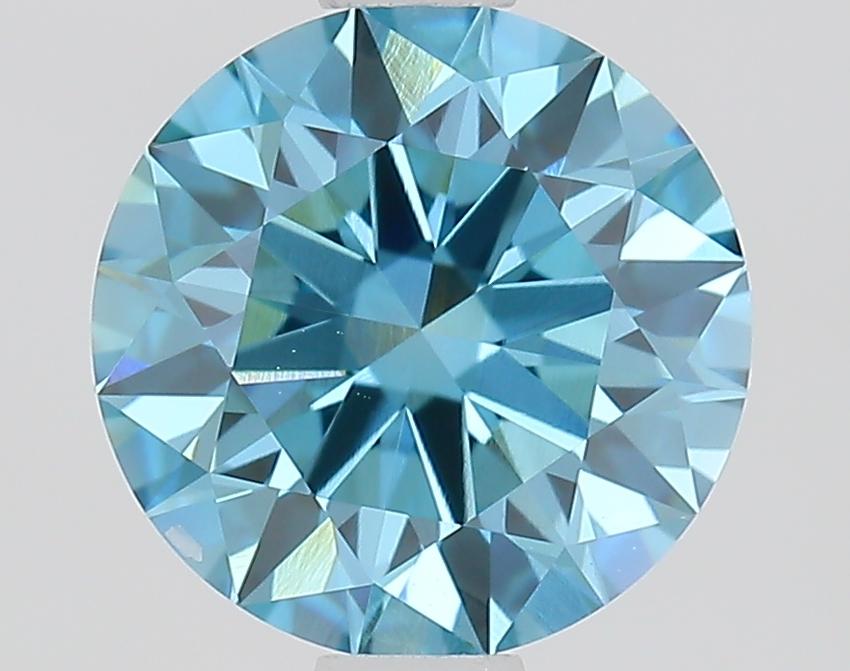 1.26 Ct. Fancy Vivid Blue Round Lab Grown Diamond