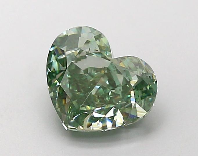 1.67 Ct. Fancy Intense Green Heart Lab Grown Diamond