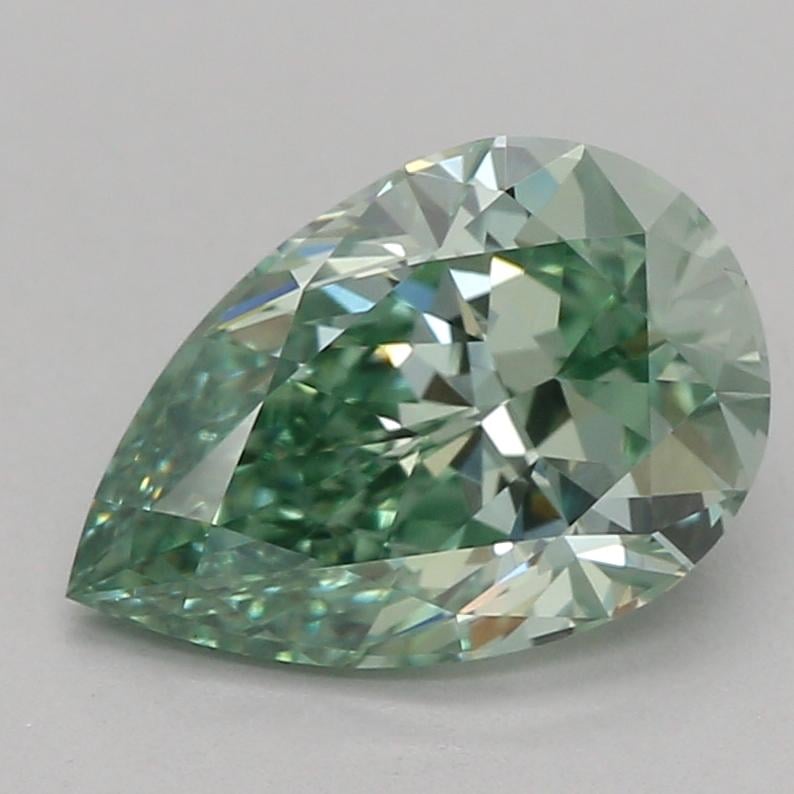 1.09 Ct. Fancy Vivid Green Pear Lab Grown Diamond