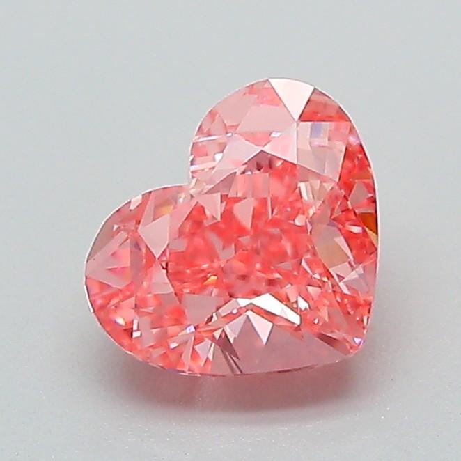 1.11 Ct. Fancy Vivid Pink Heart Lab Grown Diamond