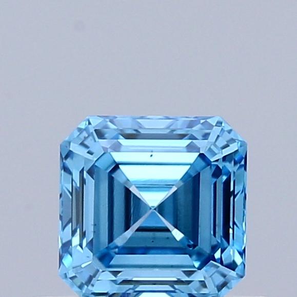 0.56 Ct. Fancy Vivid Blue Asscher Lab Grown Diamond