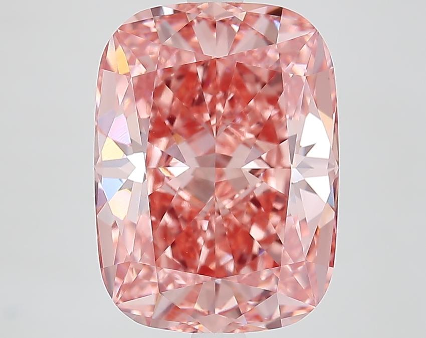 5.90 Ct. Fancy Vivid Pink Cushion Lab Grown Diamond
