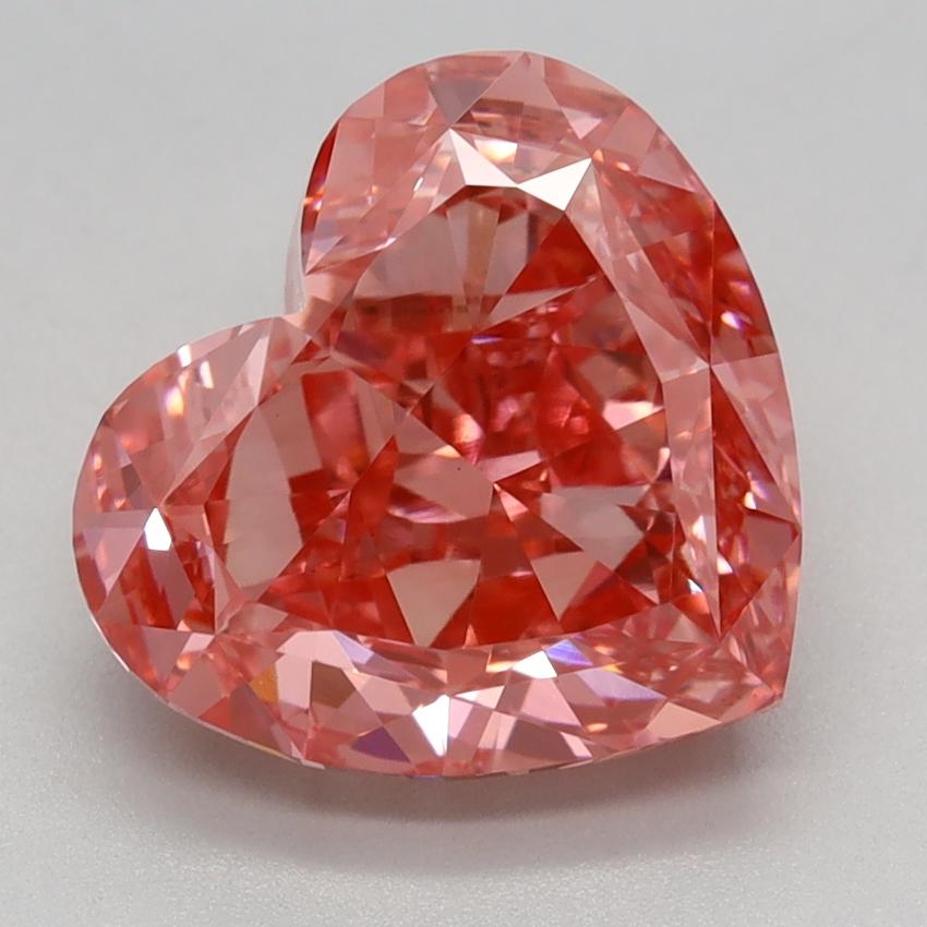 3.32 Ct. Fancy Vivid Pink Heart Lab Grown Diamond