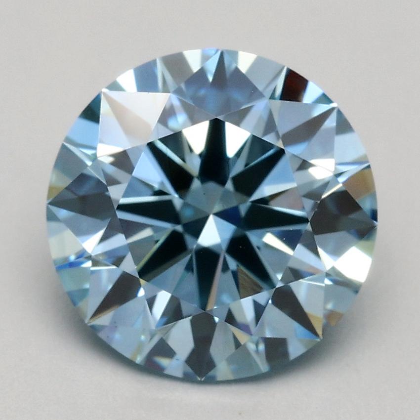 2.04 Ct. Fancy Blue Round Lab Grown Diamond