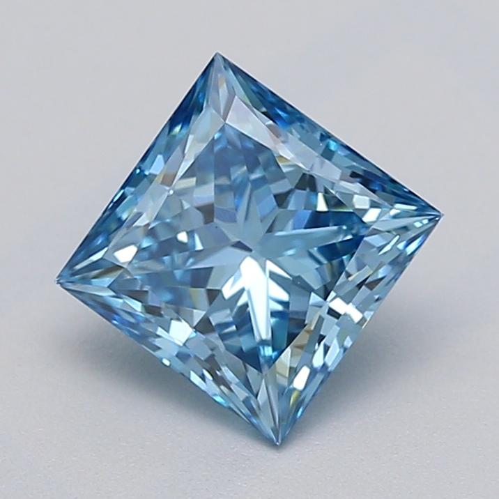 1.00 Ct. Fancy Vivid  Blue Princess Lab Grown Diamond